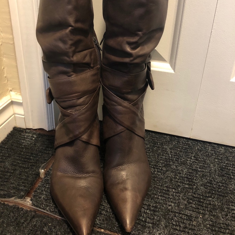 Bronx brown leather boots Size 8.5